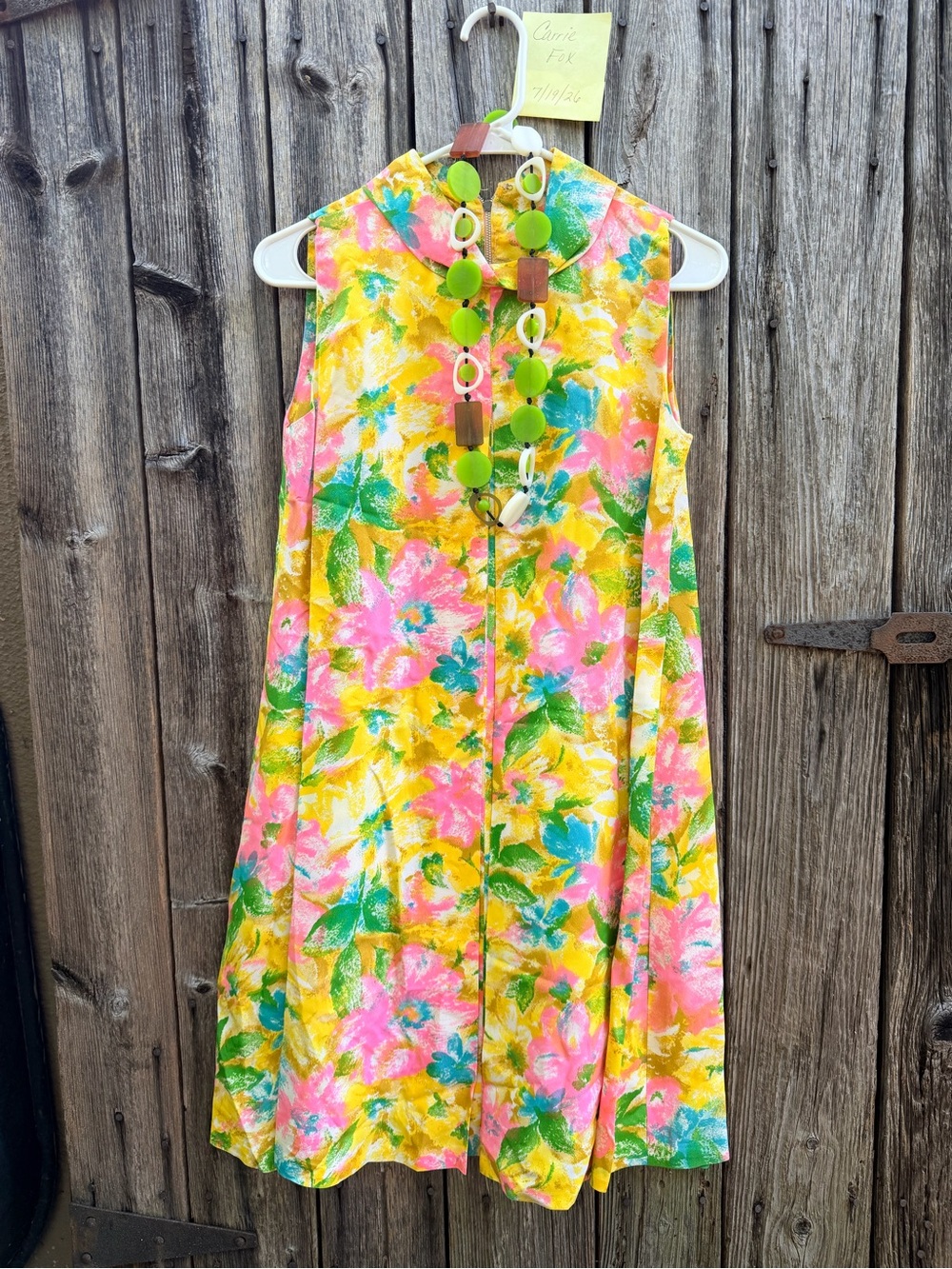 Vintage 1960’s Women’s Vibrant Floral A-Line Mini Dress S/M
